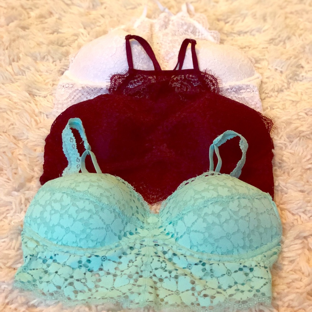 3 PUSH UP VS PINK Bralettes!